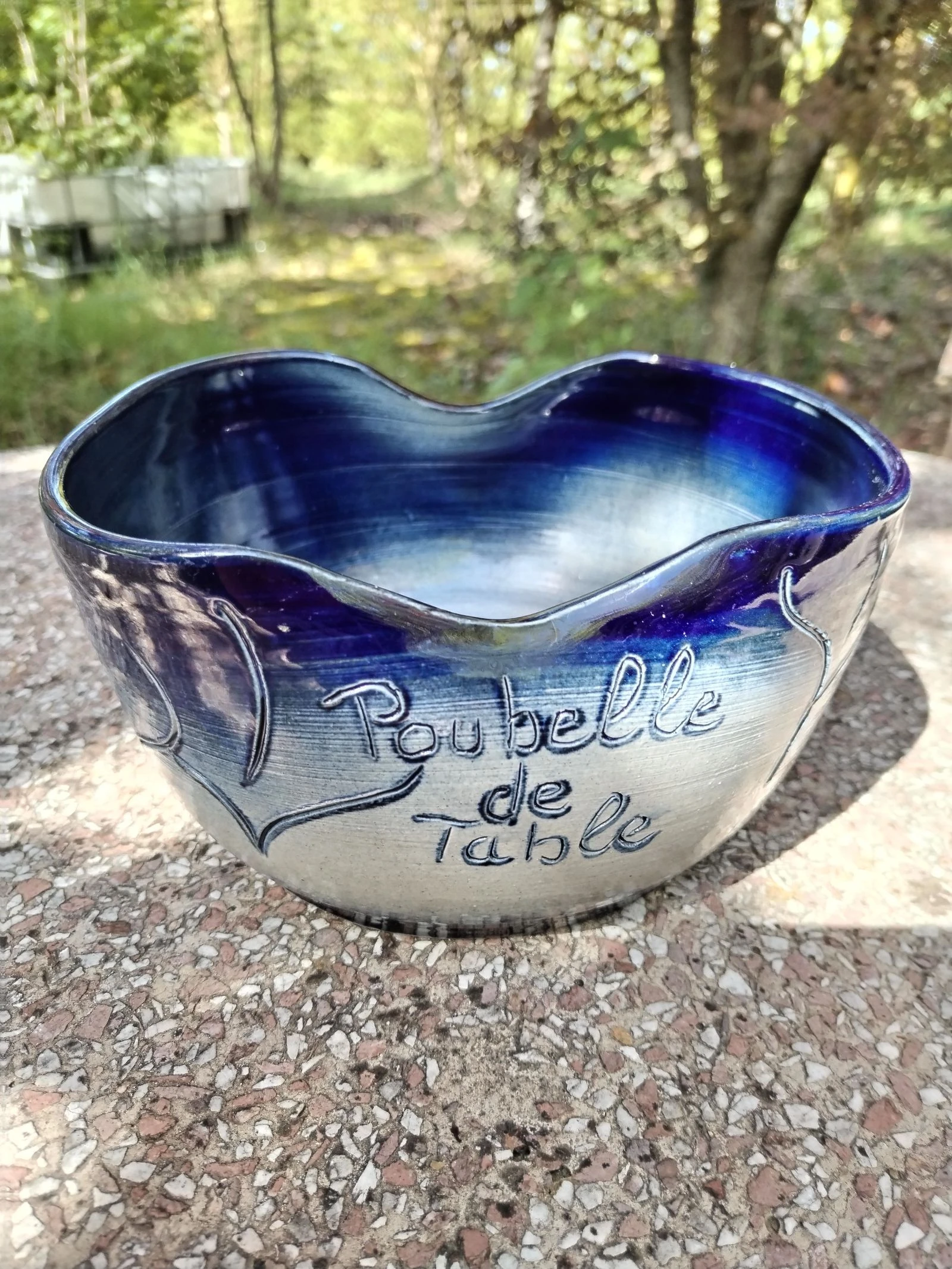Muy bella copa vintage de cerámica artesanal de Alsacia firmada por Anne Ehret Ranrupt. – photo 2